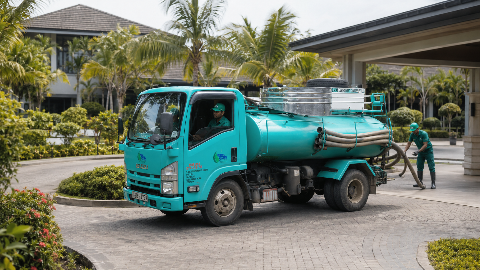 Wastewater removal truck service