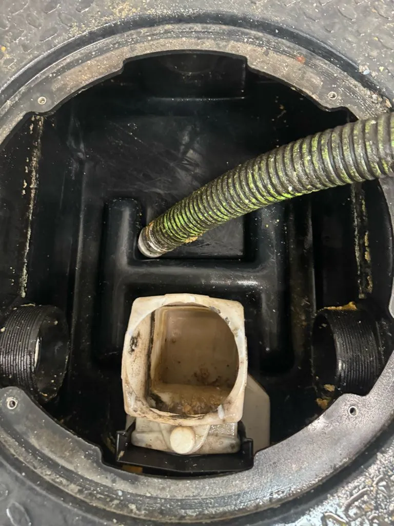 After wastewater and sludge removal