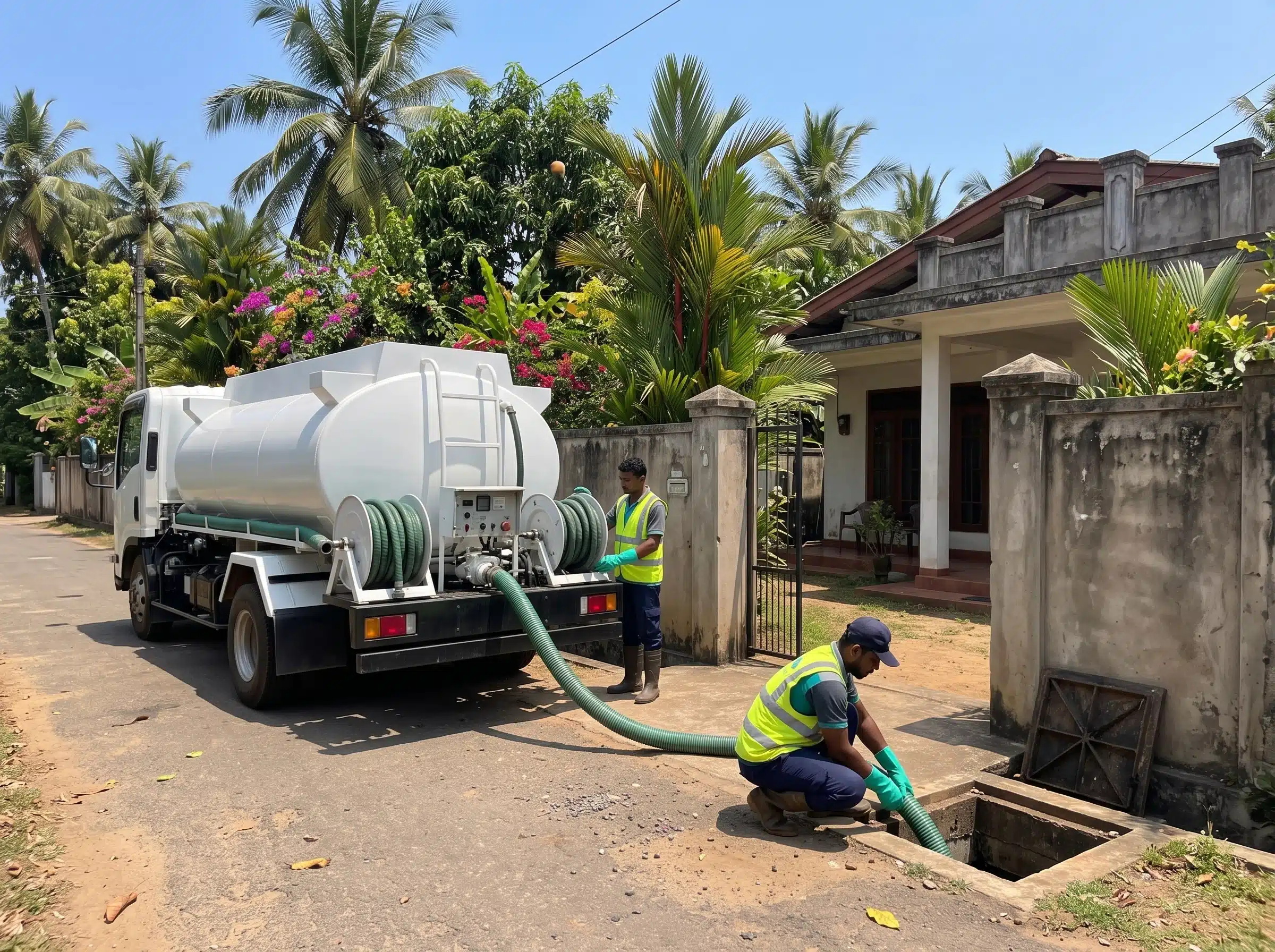 Gully bowser service in Central Province