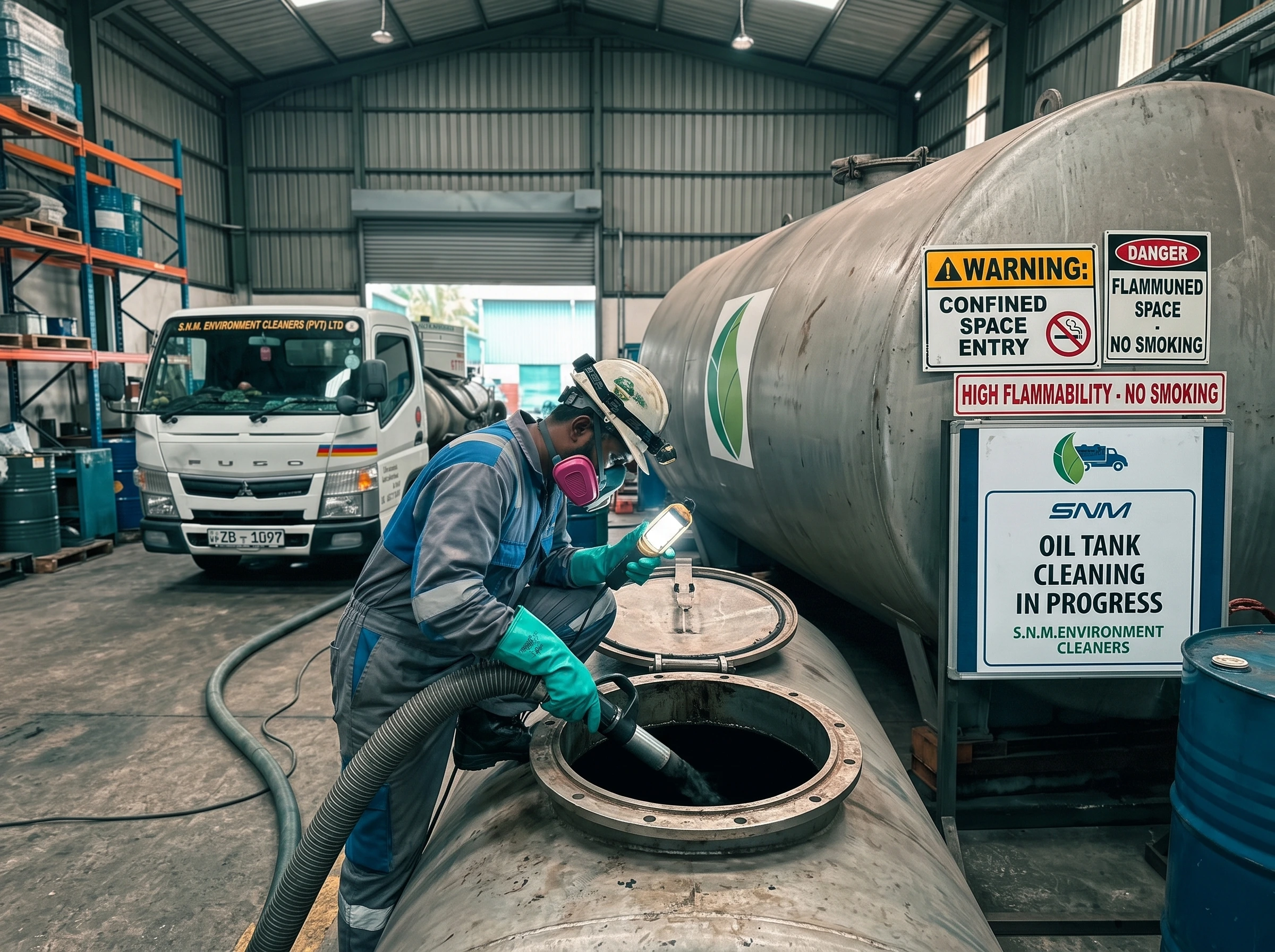 Oil tank cleaning service in Sri Lanka